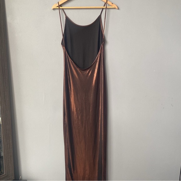 Metallic Brown Maxi Dress - Picture 6 of 8